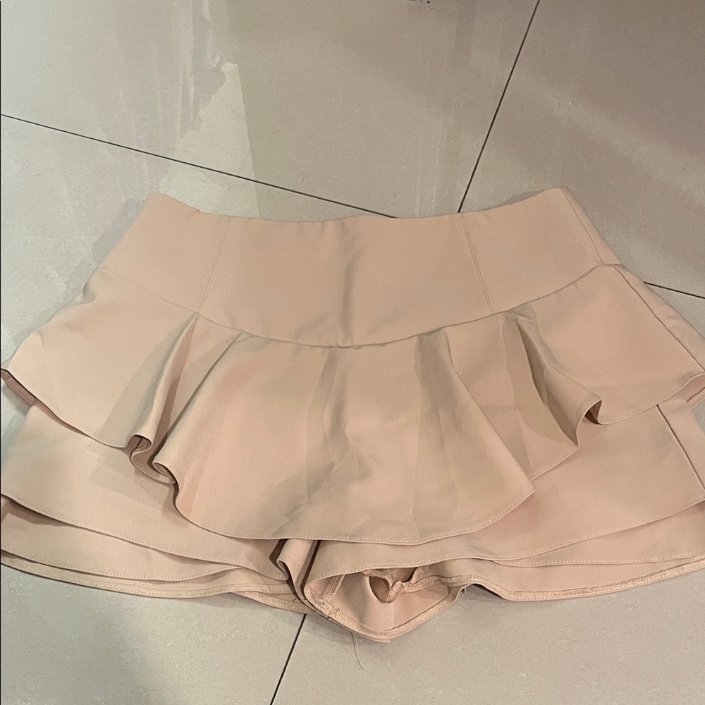 English Factory Pink Ruffle Skort